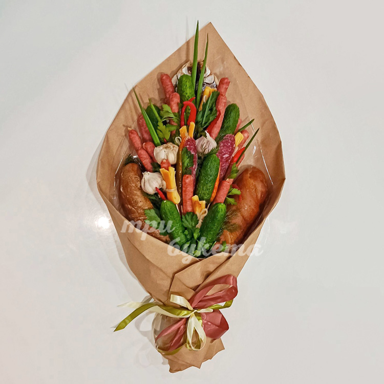 Букет с колбасой и перцем (доп. фото)